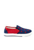 รองเท้าส้นแบนผ้าแคนวาส BX2023 - Embroidered Heart Shape Sneaker Shoes