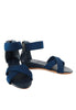 รองเท้าแตะส้นเตารีดสายไขว้ - Zipper Wedge Ankle Strap Sandals