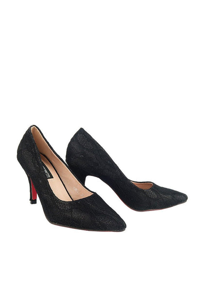 รองเท้าส้นสูงผ้าลูกไม้ K9001 - Lace Pump Shoes รองเท้าส้นสูงผ้าลูกไม้ K9001 - Lace Pump Shoes