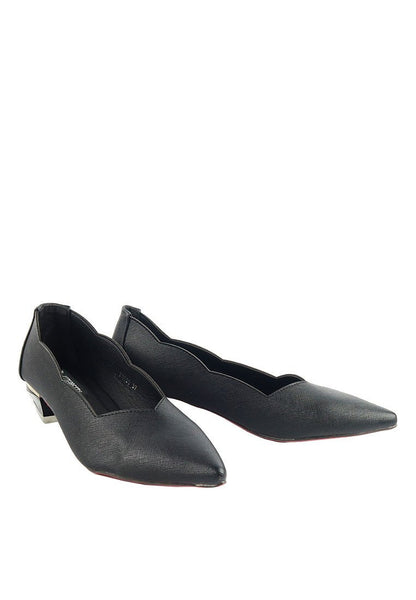 รองเท้าคัตชูหัวเเหลม K9050 - Chunky Pump Shoes รองเท้าคัตชูหัวเเหลม K9050 - Chunky Pump Shoes