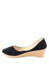 รองเท้าส้นเตารีดกลิตเตอร์ A-178 - Glitter Rubber Wedge Shoes