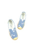 รองเท้าส้นแบบแคนวาสลายเส้น BX332- Pin Stripe Canvas Slip-On Flat Shoes