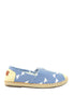 รองเท้าส้นแบบแคนวาสลายเส้น BX332- Pin Stripe Canvas Slip-On Flat Shoes