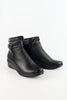 รองเท้าบูทหนังแต่งขน รุ่น 512 - Faux Fux Patent Leather Ankle Boots