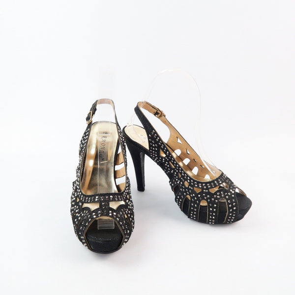 รองเท้าส้นสูงรัดส้นกลิตเตอร์ 9078-133 - Glitter Platform Sandals รองเท้าส้นสูงรัดส้นกลิตเตอร์ 9078-133 - Glitter Platform Sandals