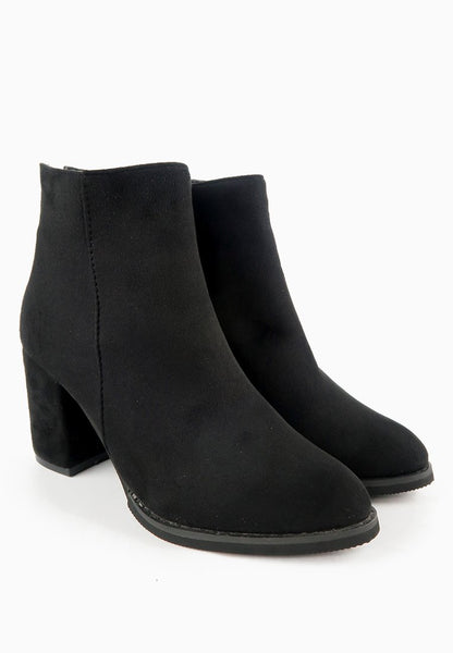 รองเท้าบูทแฟชั่นส้นสูงแต่งพู่ - Pointed Toe Mid Heel Ankle Boots รองเท้าบูทแฟชั่นส้นสูงแต่งพู่ - Pointed Toe Mid Heel Ankle Boots