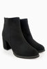 รองเท้าบูทแฟชั่นส้นสูงแต่งพู่ - Pointed Toe Mid Heel Ankle Boots