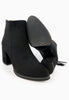 รองเท้าบูทแฟชั่นส้นสูงแต่งพู่ - Pointed Toe Mid Heel Ankle Boots