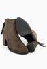 รองเท้าบูทแฟชั่นส้นสูงแต่งพู่ - Pointed Toe Mid Heel Ankle Boots