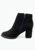 รองเท้าบูทแฟชั่นส้นสูง - Pointed Toe Mid Heel Ankle Boots