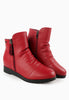 รองเท้าบูทหนังกันหนาวเสริมส้นภายใน ไซส์พิเศษ - Wedge Leather Ankle Boots
