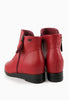 รองเท้าบูทหนังกันหนาวเสริมส้นภายใน ไซส์พิเศษ - Wedge Leather Ankle Boots