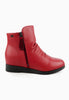รองเท้าบูทหนังกันหนาวเสริมส้นภายใน ไซส์พิเศษ - Wedge Leather Ankle Boots