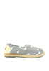 รองเท้าส้นแบบแคนวาสลายเส้น BX332- Pin Stripe Canvas Slip-On Flat Shoes