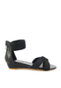รองเท้าแตะส้นเตารีดสายไขว้ - Zipper Wedge Ankle Strap Sandals
