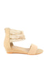 รองเท้าแตะส้นเตารีด - Gladiator Zipper Straps Sandal