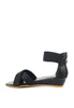 รองเท้าแตะส้นเตารีดสายไขว้ - Zipper Wedge Ankle Strap Sandals