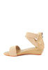 รองเท้าแตะส้นเตารีดสายไขว้ - Zipper Wedge Ankle Strap Sandals