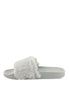 รองเท้าแตะขนเฟอร์ No.M-1 - Rubber Fur Slipper Sandals