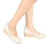 รองเท้าส้นเตารีดกลิตเตอร์ 2064 - Glitter Rubber Wedge Shoes