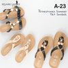 รองเท้าแตะลำลอง - Rhinestones Summer Flat Sandals