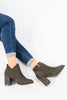 รองเท้าบูทแฟชั่นส้นสูง - Pointed Toe Mid Heel Ankle Boots