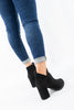 รองเท้าบูทแฟชั่นส้นสูง - Pointed Toe Mid Heel Ankle Boots