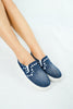 รองเท้าผ้าใบเดนิมลายสตาร์ - Stars Denim Platfrom Sneaker Flat Shoes