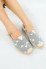 รองเท้าส้นแบบแคนวาสลายเส้น BX332- Pin Stripe Canvas Slip-On Flat Shoes