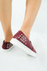 รองเท้าส้นแบนแต่งหมุด - Studs Leather Slip On Loafers