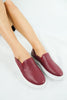รองเท้าส้นแบนแต่งหมุด - Studs Leather Slip On Loafers
