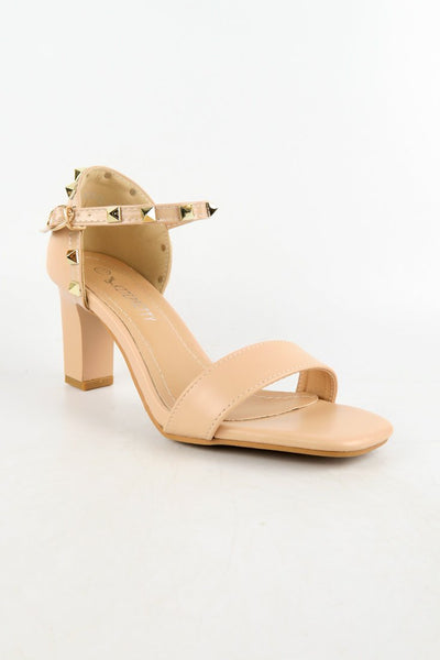 รองเท้าส้นสูง  เเต่งสายรัดข้อเท้า - Heeled Sandals รองเท้าส้นสูง  เเต่งสายรัดข้อเท้า - Heeled Sandals
