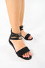 รองเท้าแตะส้นเตารีด - Gladiator Zipper Straps Sandal