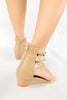รองเท้าแตะส้นเตารีด - Gladiator Zipper Straps Sandal