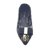 รองเท้าส้นแบนหัวแหลมผ้าลูกไม้ - Mix lace Pointy Toe Loafer Shoes