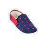 รองเท้าส้นแบนผ้าแคนวาส BX2023 - Embroidered Heart Shape Sneaker Shoes