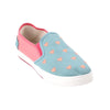 รองเท้าส้นแบนผ้าแคนวาส BX2023 - Embroidered Heart Shape Sneaker Shoes