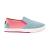 รองเท้าส้นแบนผ้าแคนวาส BX2023 - Embroidered Heart Shape Sneaker Shoes