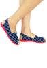 รองเท้าส้นแบนผ้าแคนวาส BX2010 - Bengal Stripe Canvas Flats Shoes