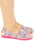 รองเท้าส้นแบนผ้าแคนวาส BX2010 - Bengal Stripe Canvas Flats Shoes