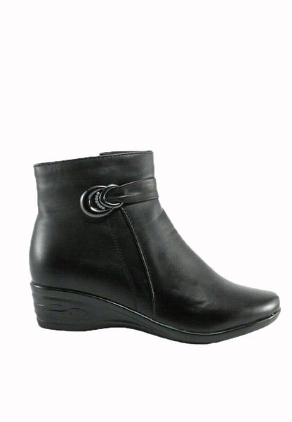รองเท้าบูทหนังกันหนาว S322 - Slope-Wedge Suede Winter Ankle Boots รองเท้าบูทหนังกันหนาว S322 - Slope-Wedge Suede Winter Ankle Boots
