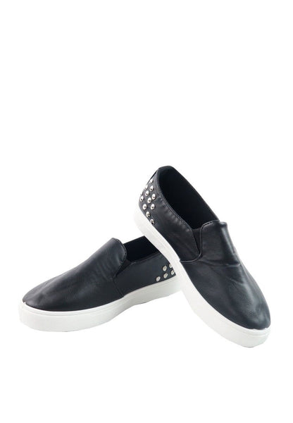 รองเท้าส้นแบนแต่งหมุด - Studs Leather Slip On Loafers รองเท้าส้นแบนแต่งหมุด - Studs Leather Slip On Loafers