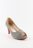 รองเท้าคัตชูเปิดหัว - Glitter Open Toe Platform Pump Shoes