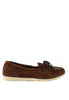 รองเท้าส้นแบนกำมะหยี่แต่งเชือก No.462 - Comfort Rubber Sole Velvet Flat Shoes