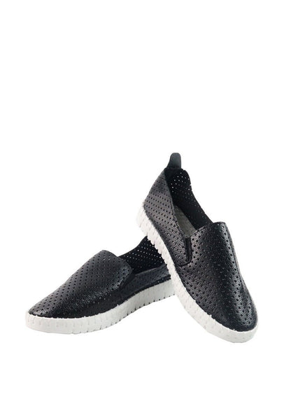 รองเท้าหนังส้นแบน - Breathable Hollow Leather Loafers รองเท้าหนังส้นแบน - Breathable Hollow Leather Loafers