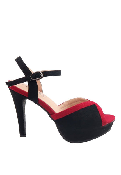 รองเท้าส้นสูงแต่งทูโทน Sangria - Sangria Platform Pumps Sandal รองเท้าส้นสูงแต่งทูโทน Sangria - Sangria Platform Pumps Sandal