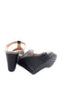 รองเท้าส้นสูงส้นเตารีด แต่งโลหะคาดหน้า - Classic T-Strap Platform Wedge Sandal