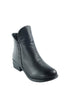 รองเท้าบูท กันหนาว - Modern Low-Heels Flat Leather Ankle Boots