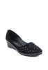 รองเท้าส้นเตารีดประดับกลิตเตอร์ A-298 - Glitter Rubber Wedge Shoes