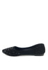 รองเท้าคัชชูส้นแบนประดับคริสตัลรูปสี่เหลี่ยม A-300 - Basic Round Toe Ballet Flats